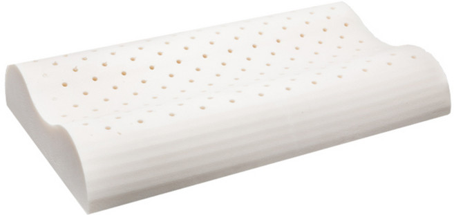 아카시아 프리미엄 라텍스 베개 굴곡형 + 속커버, 화이트, 1개