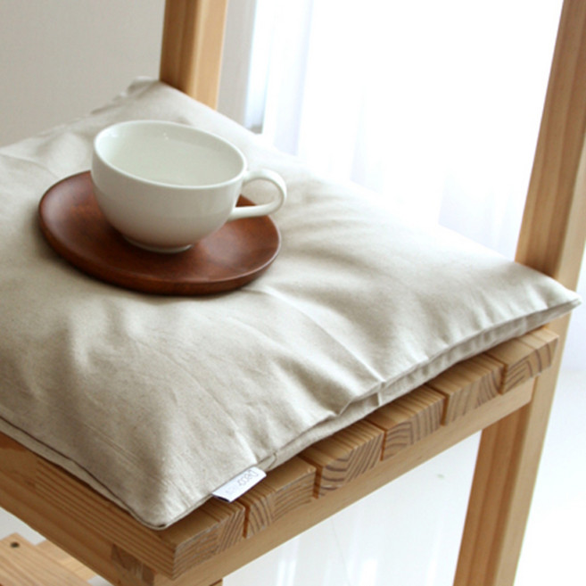 데코뷰 린넨 방석커버, 베이지