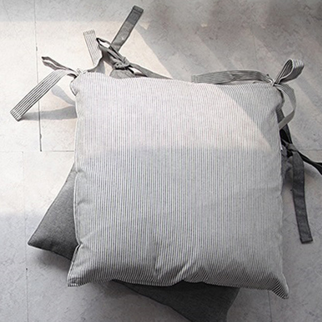 데코뷰 모던체크 식탁방석커버, 블랙ST