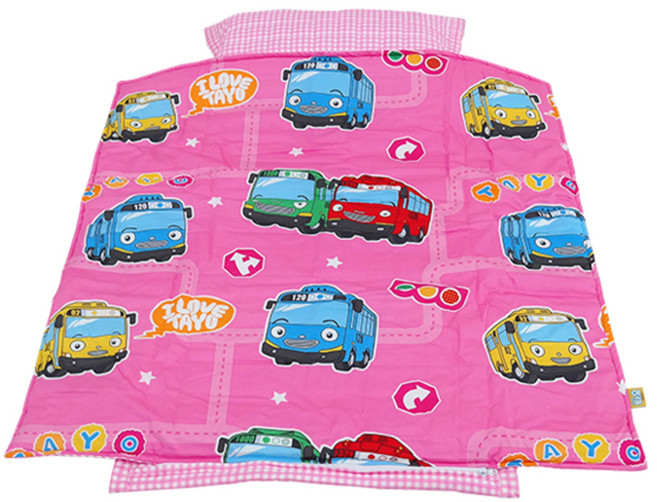 시은데코 타요 씽씽 일체형 낮잠이불세트, 핑크