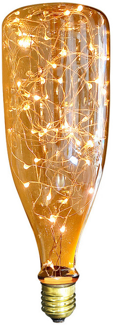 더쎈 LED 에디슨 전구 물병 은하수 2W, 전구색, 1개