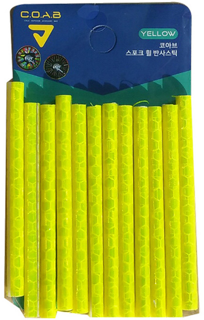 코아브 스포크 휠 반사스틱 12p, YELLOW, 1개