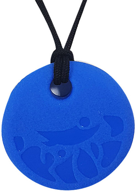 아가프라 맘스 펜던트 써클 목걸이 치발기, 블루, 1개