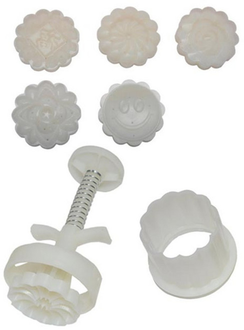 SL높이조절용 월병스템프 + 몰드 6종, 혼합 색상, 1세트