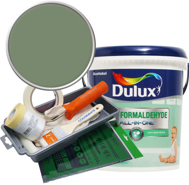 듀럭스 안티 포름알데히드 페인트 세트, Summer Sage, 1L, 1개