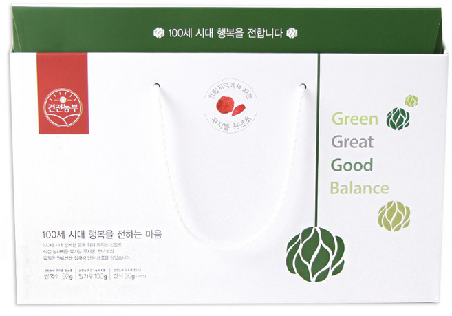 건전농부 천년초 쌀국수 92g + 꾸찌뽕잎 가루 100g + 천년초 선식 30g x 7p 선물 세트, 1세트