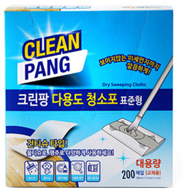 크린팡 다용도 청소포 표준형 200p, 1개