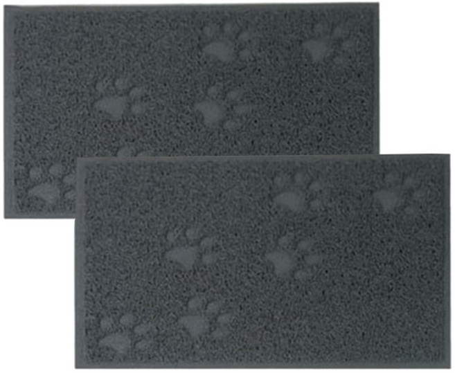 블럭마트 고양이 사각 모래매트 2p, 그레이, 2개