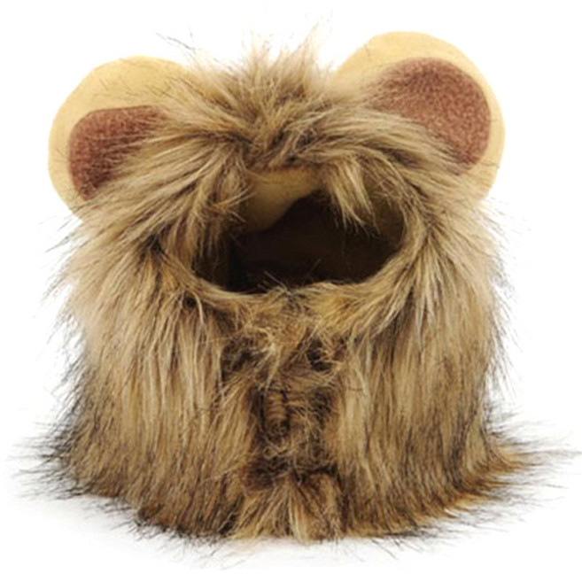 HOOPET 고양이가발 사자모자 L, 혼합 색상, 1개