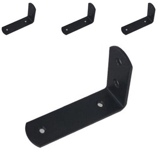 철물코리아 A19 꺽쇠 50 x 100 흑색, 4개