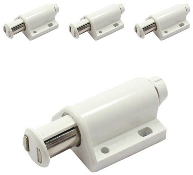 철물코리아 C22 철물 원터치자석 백색, 4개