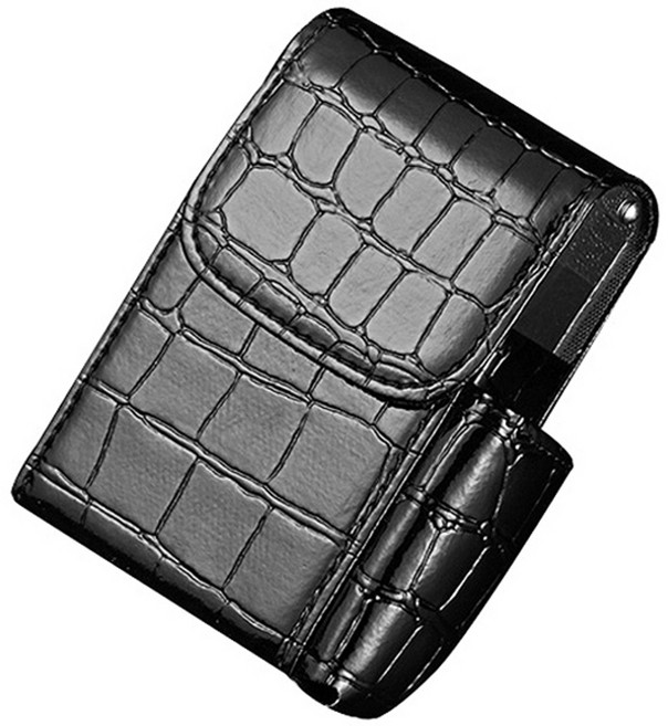 더자카 가죽 휴대 담배케이스, 블랙, 1개