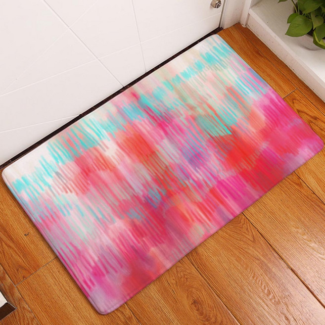 리빙팝 주방욕실 미끄럼방지 컬러풀 패턴 발매트, C15, 1개
