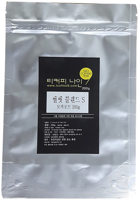 티커피나인 벨벳 블랜드 S, 모카포트, 200g, 1개