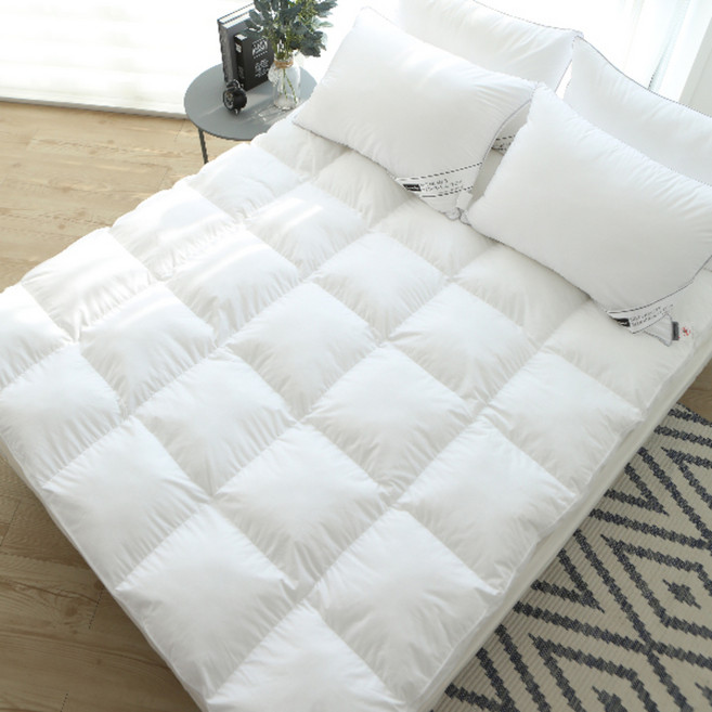 아망떼 40수 고밀도 면 마이크로 두드림 토퍼, WHITE