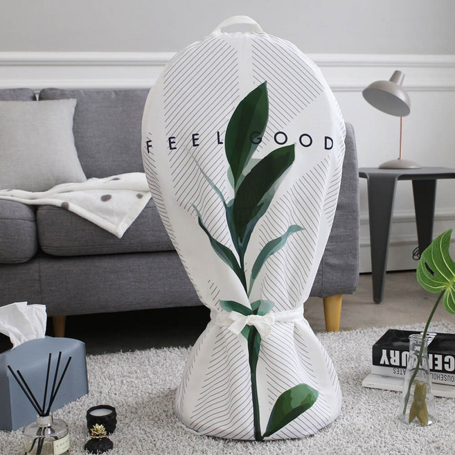 베베데코 패브릭 선풍기 커버 지퍼형, 화이트, 1개