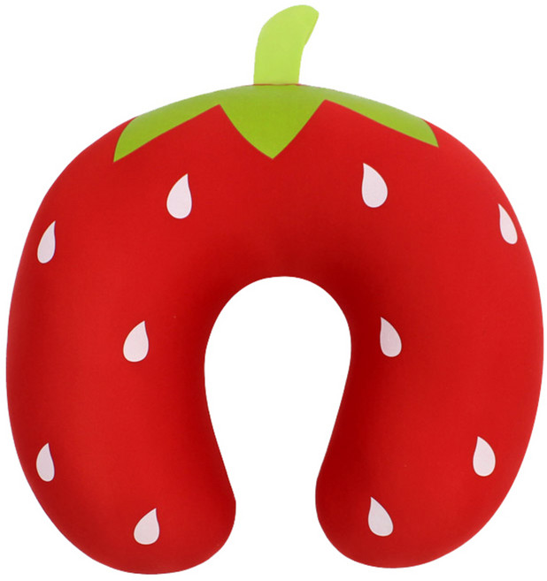 캐릭터비즈 목쿠션, 딸기