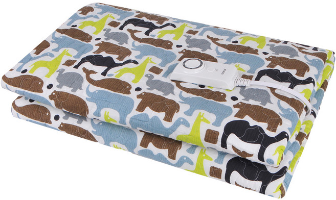 보국전자 ECO GREEN 애니멀 자녀안심 디럭스 전기요 BKB-3721SN, 혼합 색상, 싱글(100 x 180 cm)