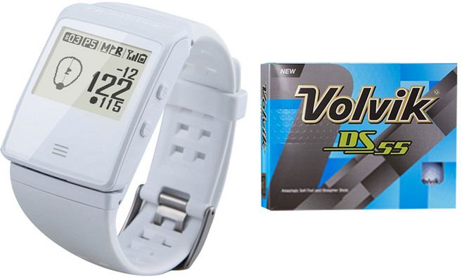 파인캐디 UP505 골프거리측정기 + 골프공, 화이트, 1세트