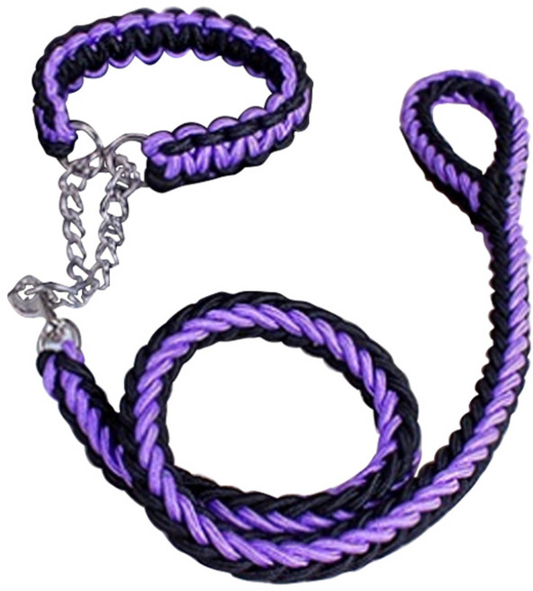 블럭마트 대형견 목줄 + 리드줄 + 고리, 색상번호13, 1세트