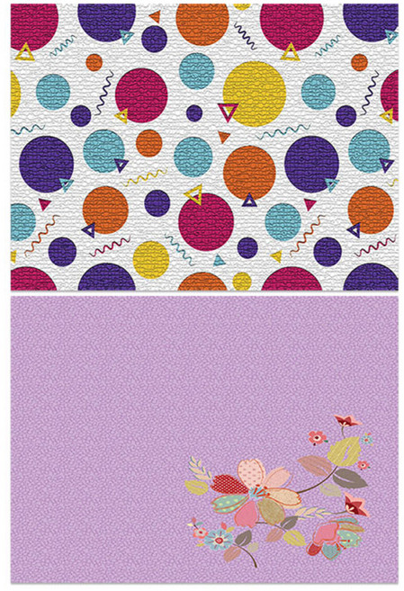 로엠디자인 실리콘 식탁매트 2p 꼬물이와땡글이 + 꽃가지 2, 혼합 색상, 385 x 285 mm, 1개