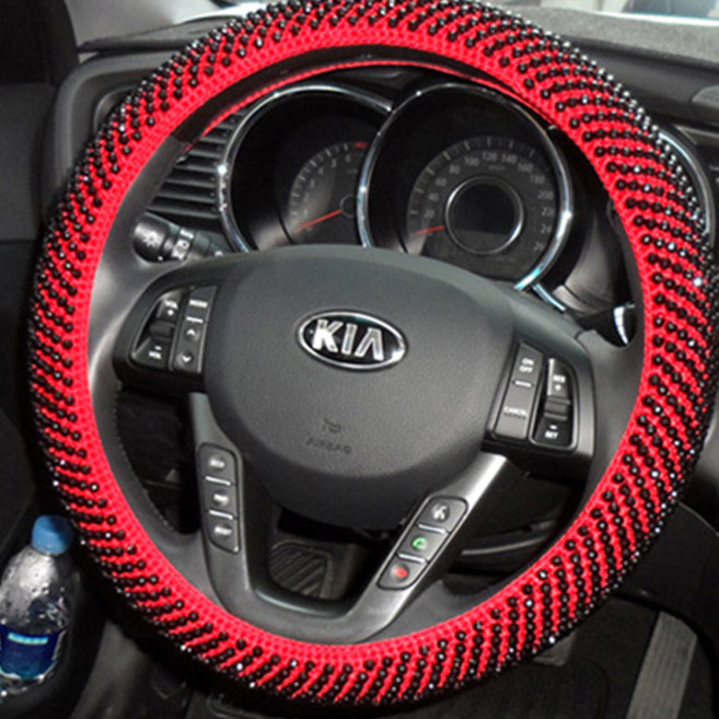 유비코리아 꼼빠니스 크리스탈 핸들커버, 레드  블랙