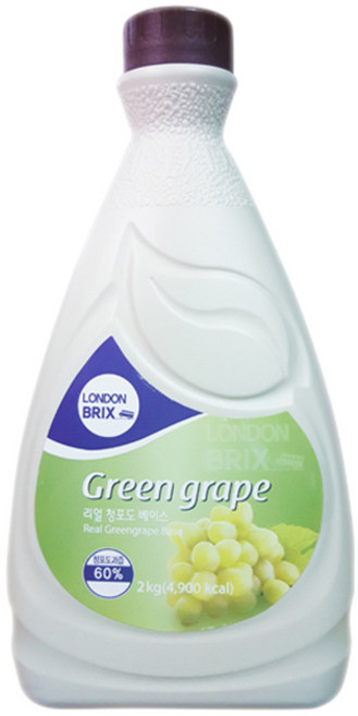 런던브릭스 리얼 청포도 음료 베이스 2kg, 1.5L, 1개