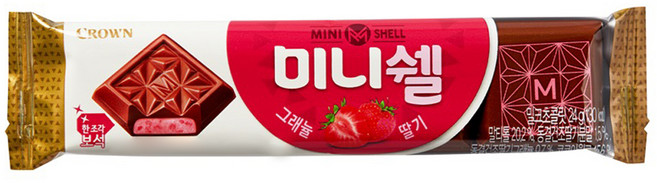 크라운 미니쉘 딸기, 24g, 1개