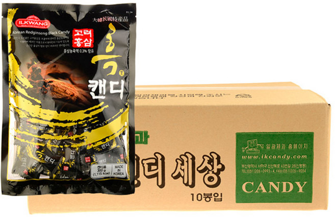일광제과 고려 홍삼 흑캔디, 300g, 10개