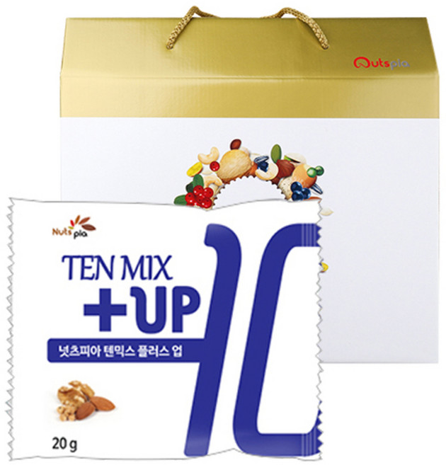 넛츠피아 텐믹스 플러스업 견과 고급선물세트, 20g, 100봉