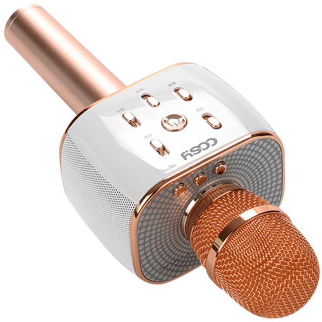 코시 유무선겸용 스피커 쏘울 블루투스 마이크, SP3188MKBT, 핑크골드