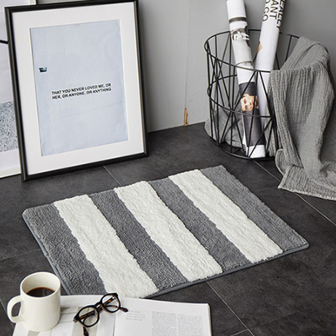 쉬즈홈 코튼 자카드 발매트, 차콜