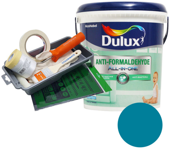 듀럭스 안티 포름알데히드 페인트 세트, Sweet Saphyre, 1L, 1개