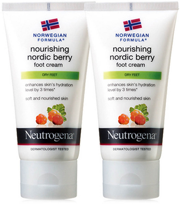 뉴트로지나 너리싱 노르딕 베리 풋크림, 75g, 2개