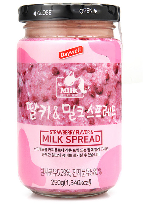 데이웰 딸키 & 밀크스프레드, 250g, 1개