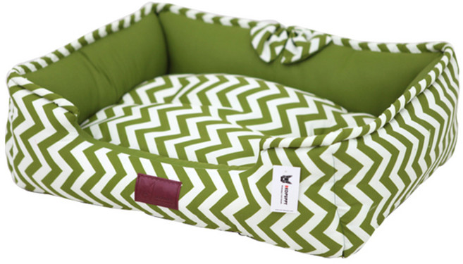 레드퍼피 스웨덴버클 펫 사각방석, 그린, 1개