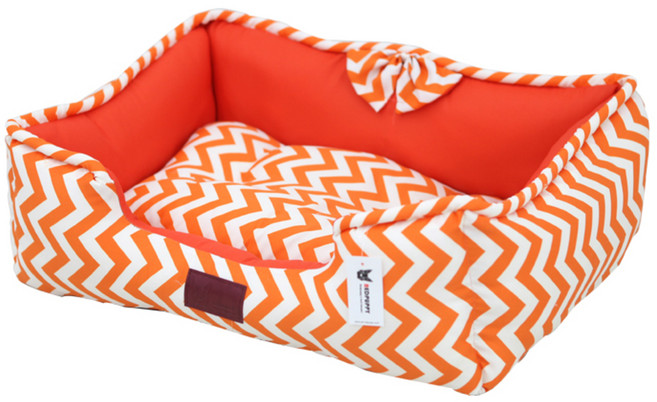 레드퍼피 스웨덴버클 펫 사각방석, 오렌지, 1개