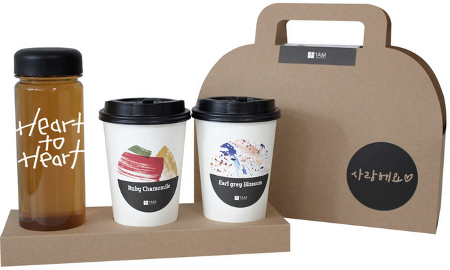 1AM 쥬뗌므 블랜딩 프리미엄 차세트 검은뚜껑, 보틀 + 스티커 Heart to H + 루비 캐모마일 3p + 얼그레이 블라썸 3p + 크라프트 사랑해요, 1세트