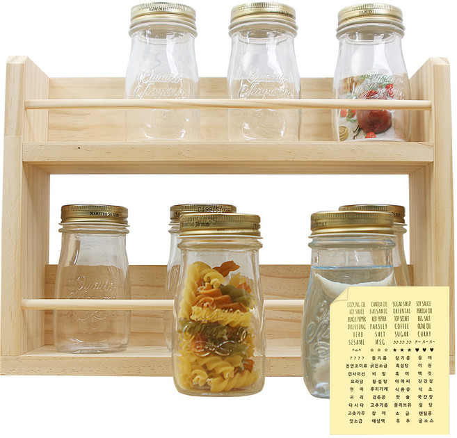 콰트로스타지오니 보르미올리 2단선반 콰드로자 0.2L x 8p, 1세트, 선반 + 콰드로자 8p + 스티커 64종