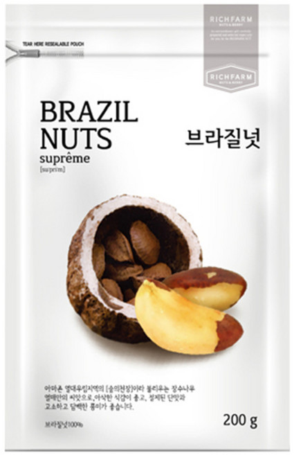 RichFarm Nuts 頂級巴西堅果, 200克, 1個