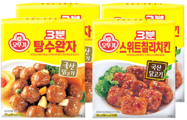 오뚜기 3분 탕수완자 2p + 3분 스위트칠리 치킨 2p, 1세트