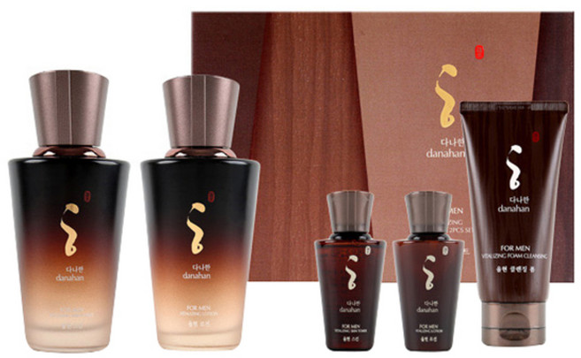 다나한 포맨 율현 2종 세트, 스킨 140ml + 30ml + 로션 140ml + 30ml + 클렌징폼 80ml, 1세트