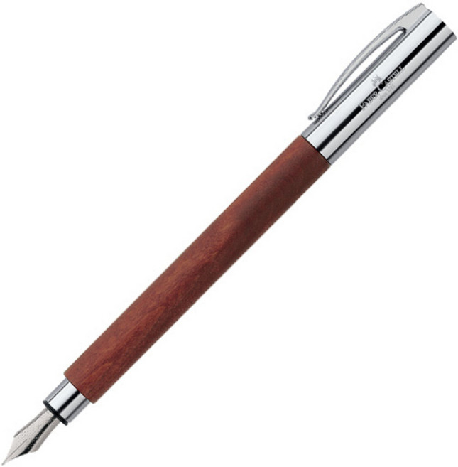 파버카스텔 엠비션 배나무 만년필, F, 적갈색