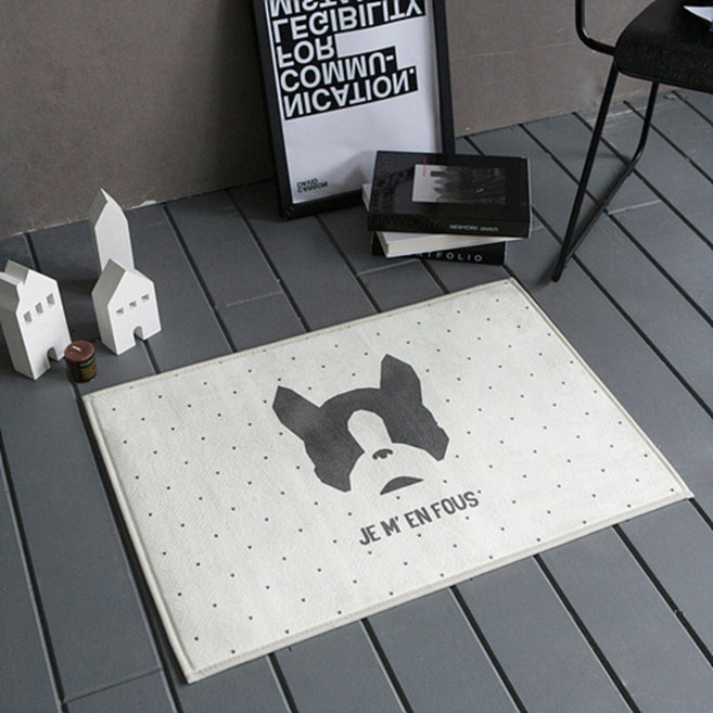 쉬즈홈 제리 DTP 극세사 발매트, 아이보리