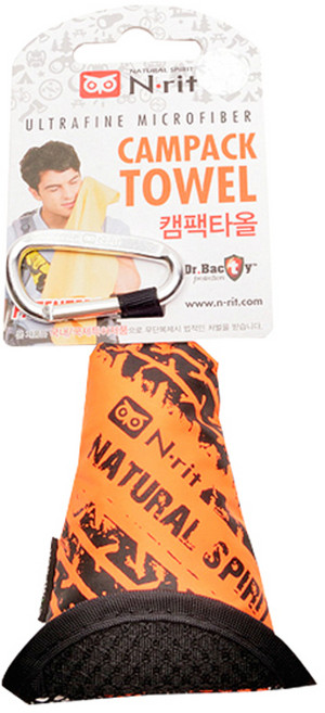 엔릿 삼각형 캠팩 타올 40 x 40 cm, 오렌지, 1개