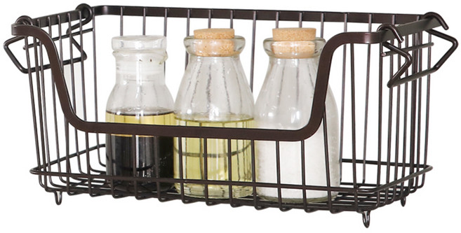 토프 인테리어 주방 수납 바구니, 브라운