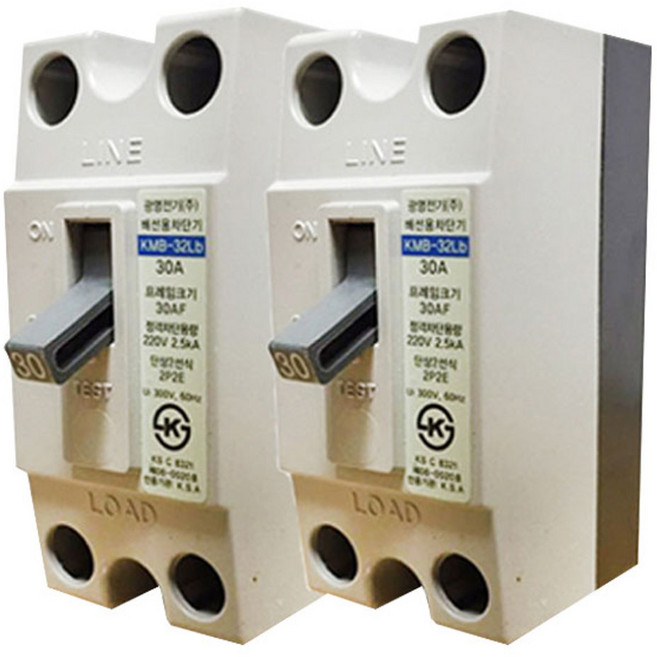 KWANG MYUNG ELECTRIC 配線用斷路器 30A, 2個