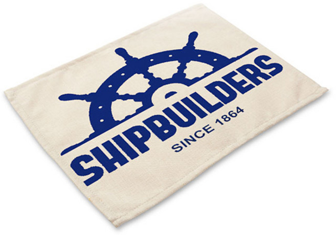 핑크망고 선박요트 식탁매트, L, 42 x 32 cm