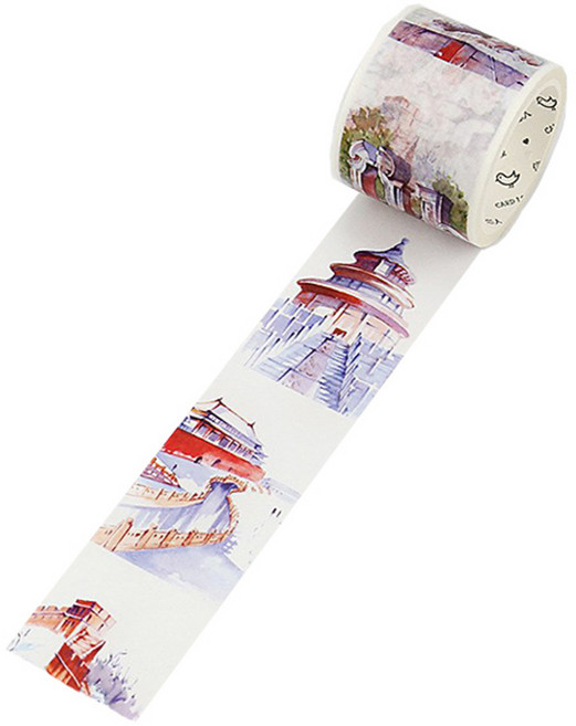 라이프포인트 세계 도시 시리즈 마스킹 테이프 40mm x 7m, 중국, 1개