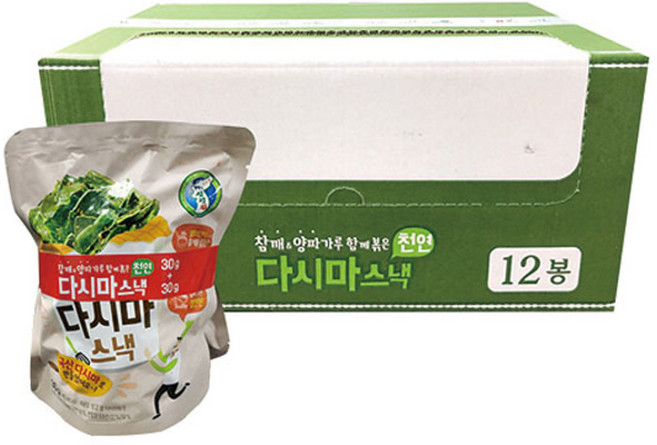 성경식품 참 다시마 스낵 30g + 30g, 60g, 12개